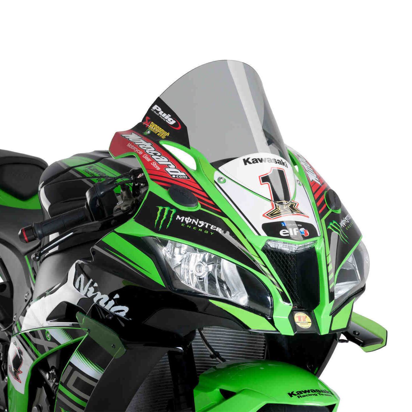 Puig Racing Screen | Light Smoke | Kawasaki ZX10-R 2016>2020-M9849H-Screens-Pyramid Motorcycle Accessories