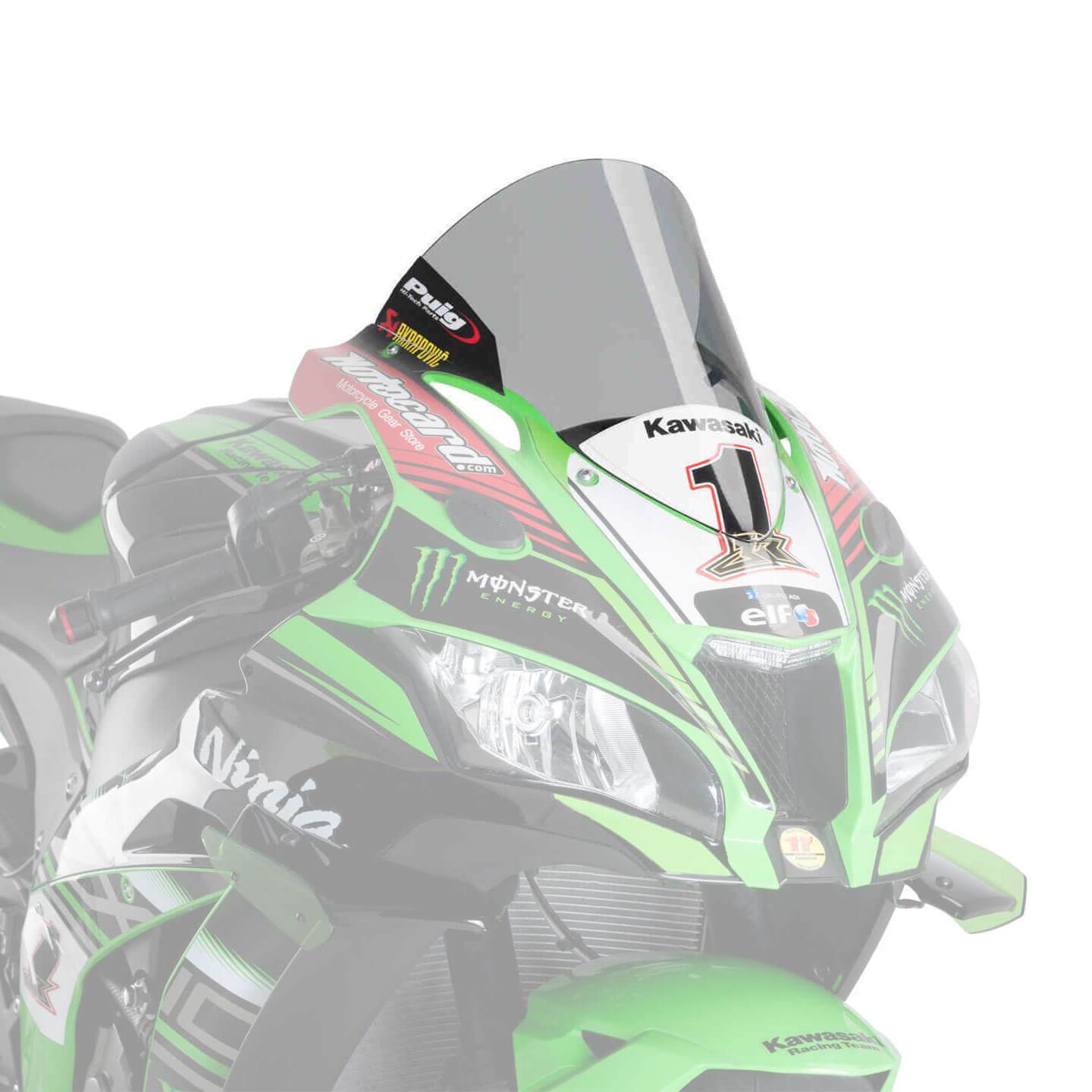 Puig Racing Screen | Light Smoke | Kawasaki ZX10-R 2016>2020-M9849H-Screens-Pyramid Motorcycle Accessories