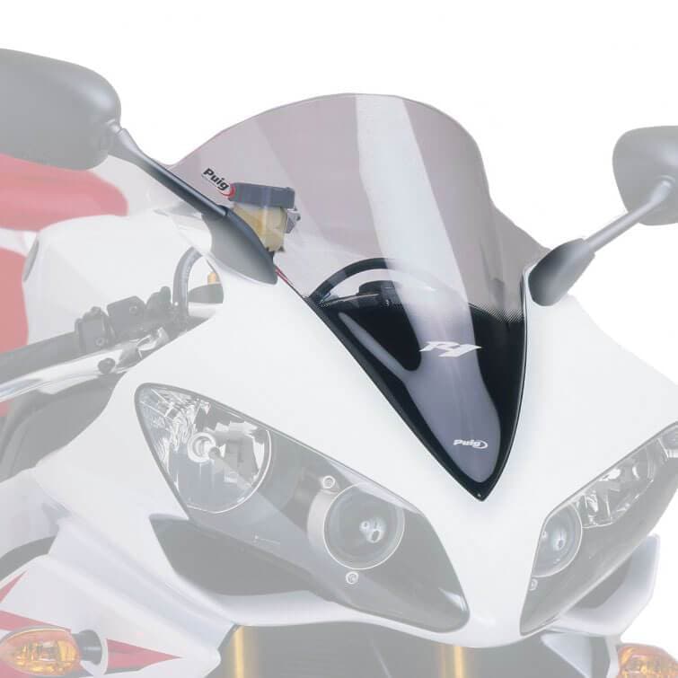 Puig Racing Screen | Light Smoke | Yamaha YZF-R1 2007>2008-Screens-Pyramid Motorcycle Accessories