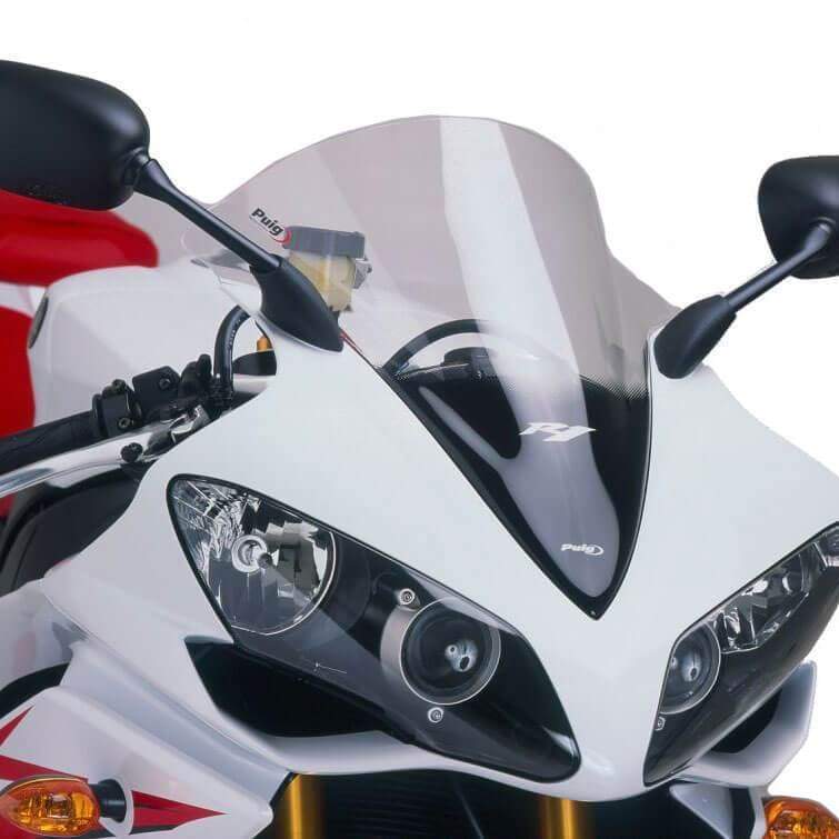 Puig Racing Screen | Light Smoke | Yamaha YZF-R1 2007>2008-Screens-Pyramid Motorcycle Accessories