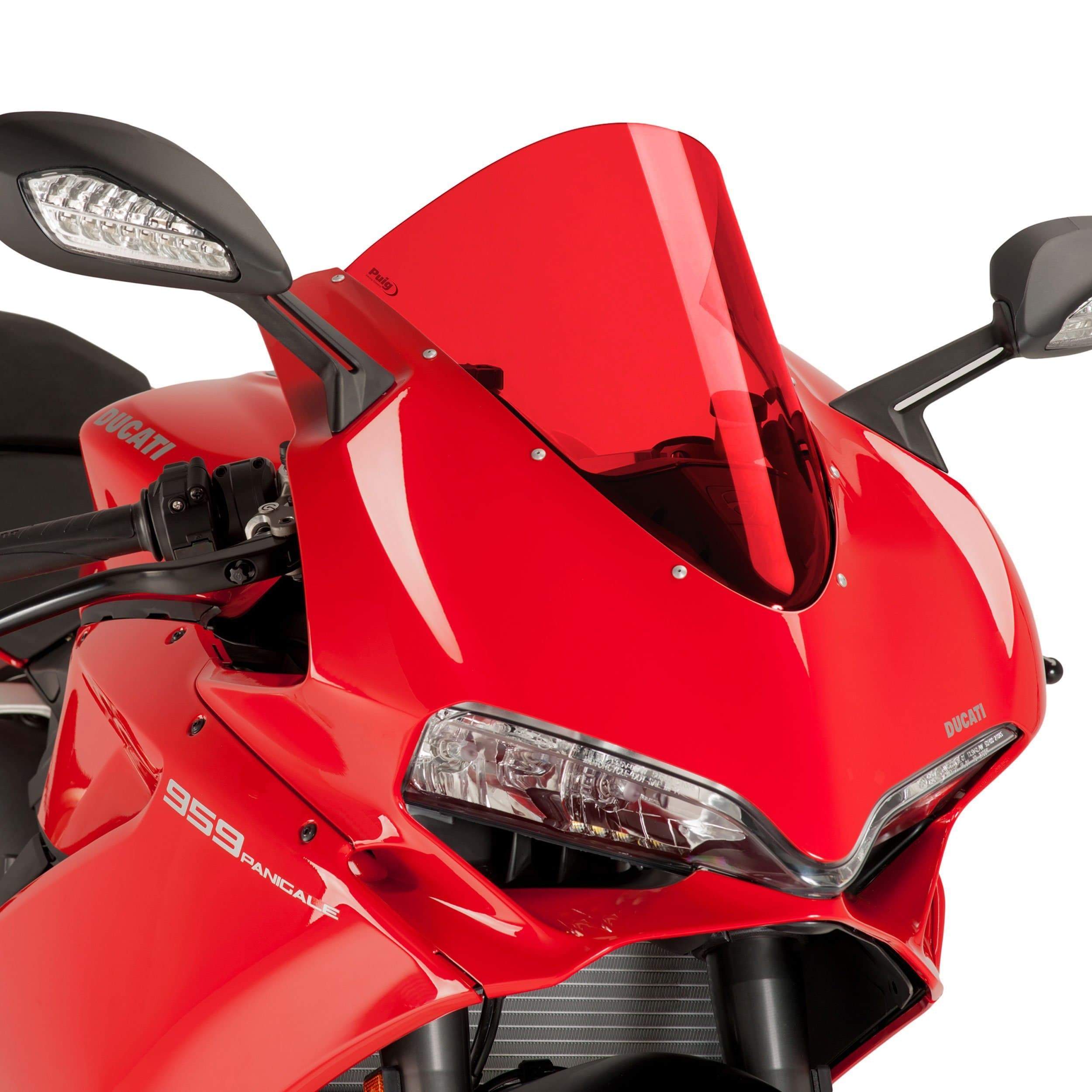 Puig Racing Screen | Red | Ducati 959 Panigale 2016>2020-M7621R-Screens-Pyramid Motorcycle Accessories