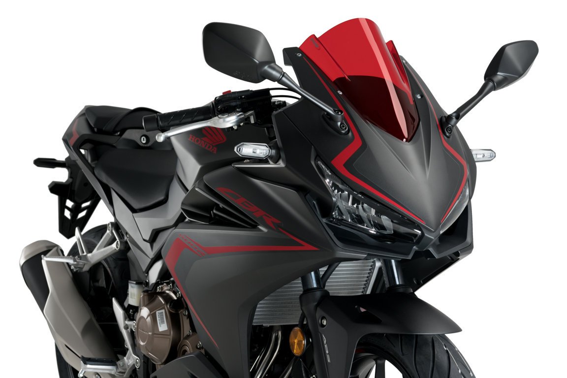Puig Racing Screen | Red | Honda CBR 500 R 2019>Current -   Pyramid Motorcycle Accessories