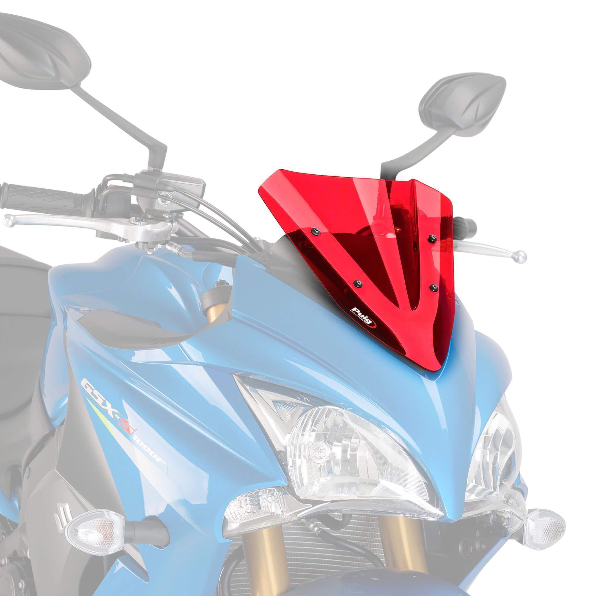 Puig Racing Screen | Red | Suzuki GSX-S 1000 FA 2015>Current-M7639R-Screens-Pyramid Motorcycle Accessories