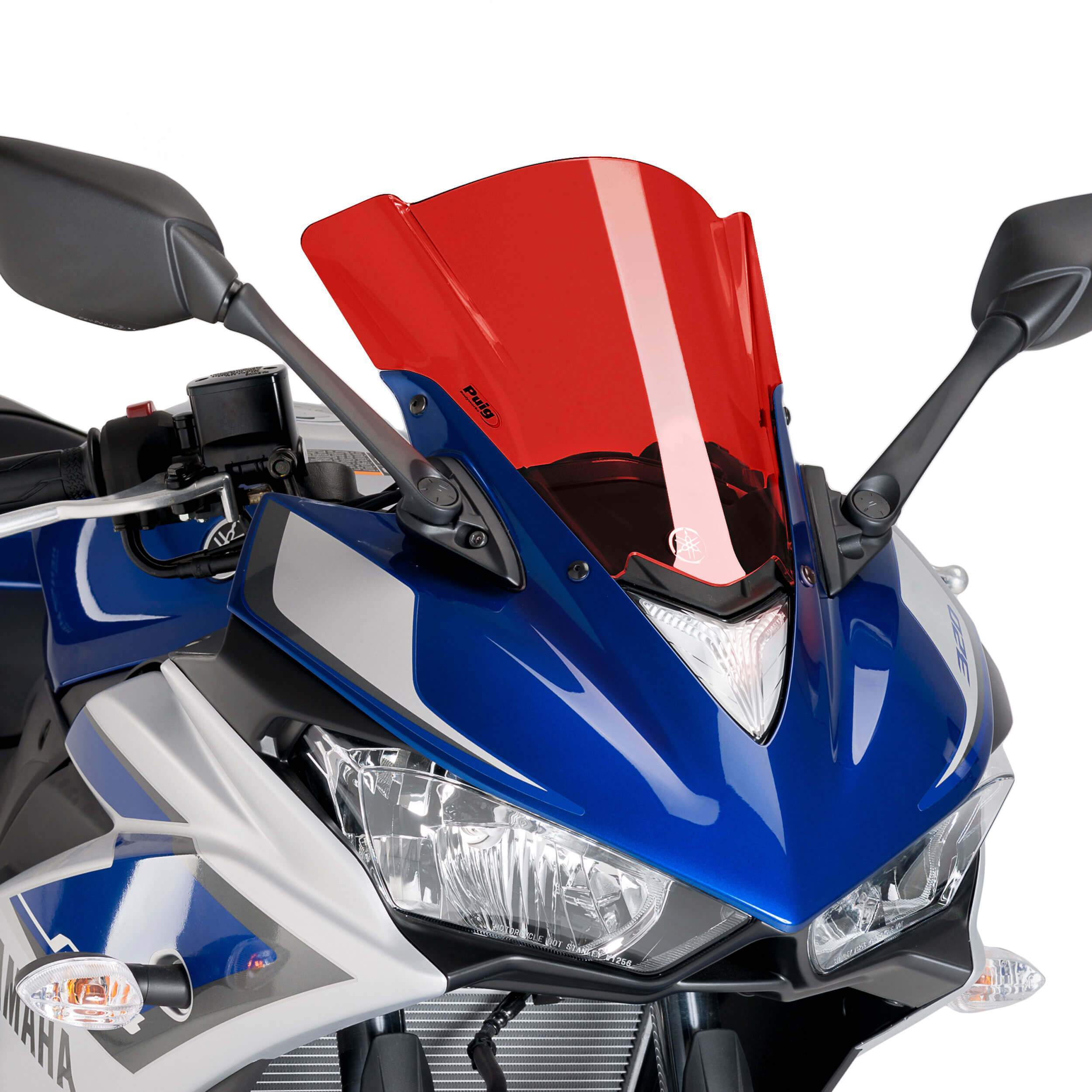 Puig Racing Screen | Red | Yamaha YZF-R3 2015>2018 -  Shop name