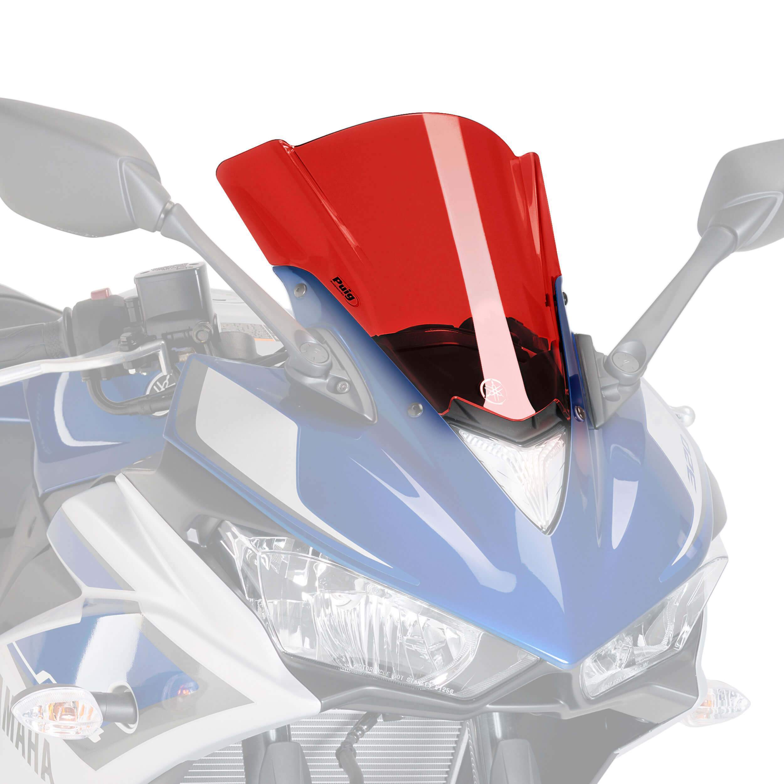 Puig Racing Screen | Red | Yamaha YZF-R3 2015>2018 -  Shop name
