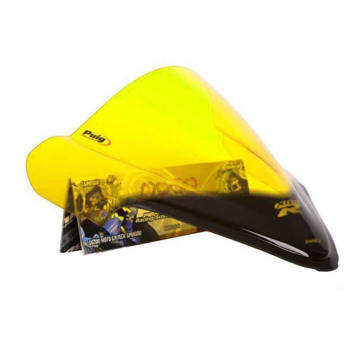 Puig Racing Screen | Yellow | Suzuki Hayabusa GSX1300R 2008>2020-Screens-Pyramid Motorcycle Accessories