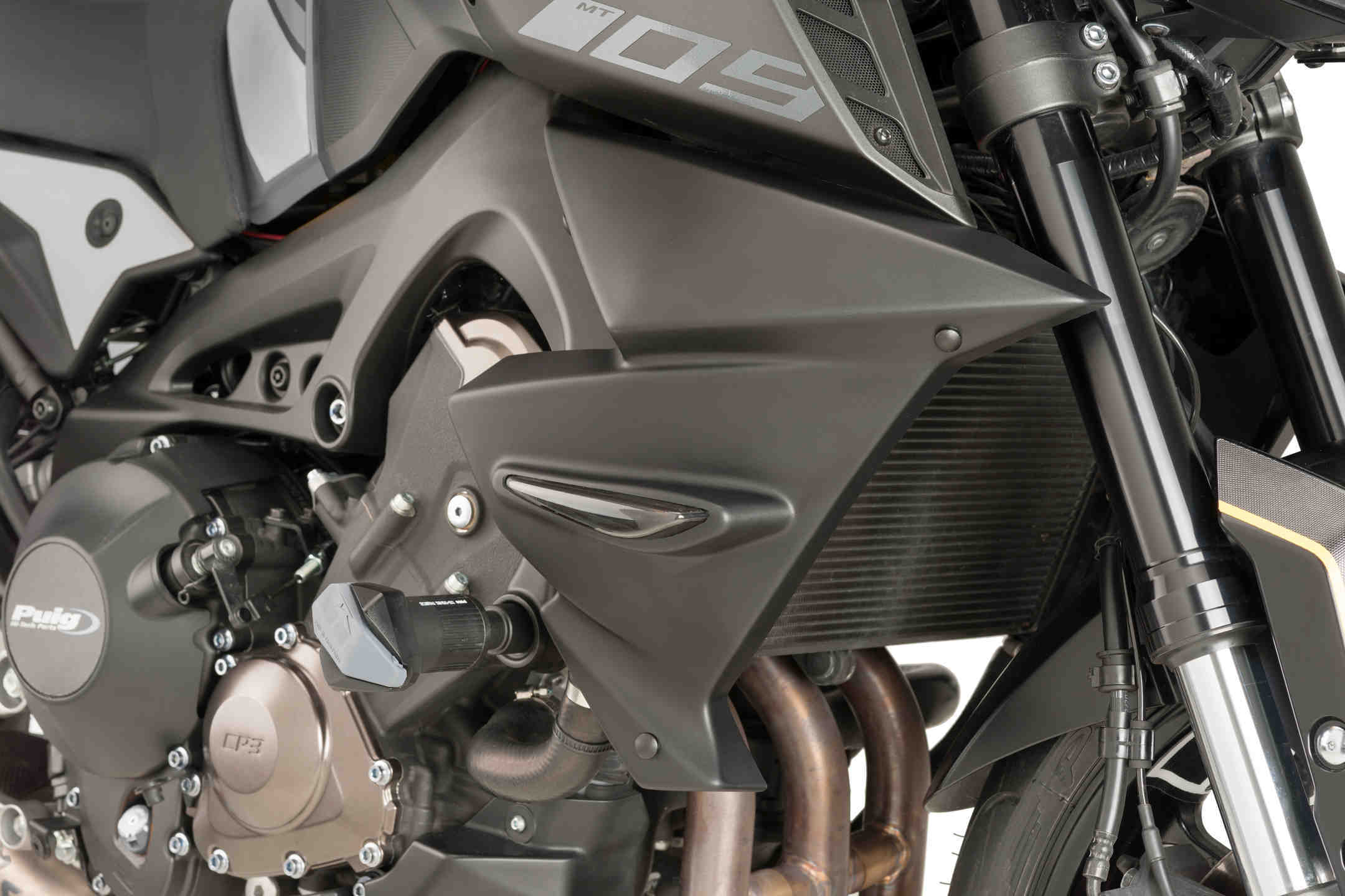 Puig Radiator Cheeks | Matte Black | Yamaha MT-09 2017>2020-M9378J-Radiator Cheeks-Pyramid Motorcycle Accessories