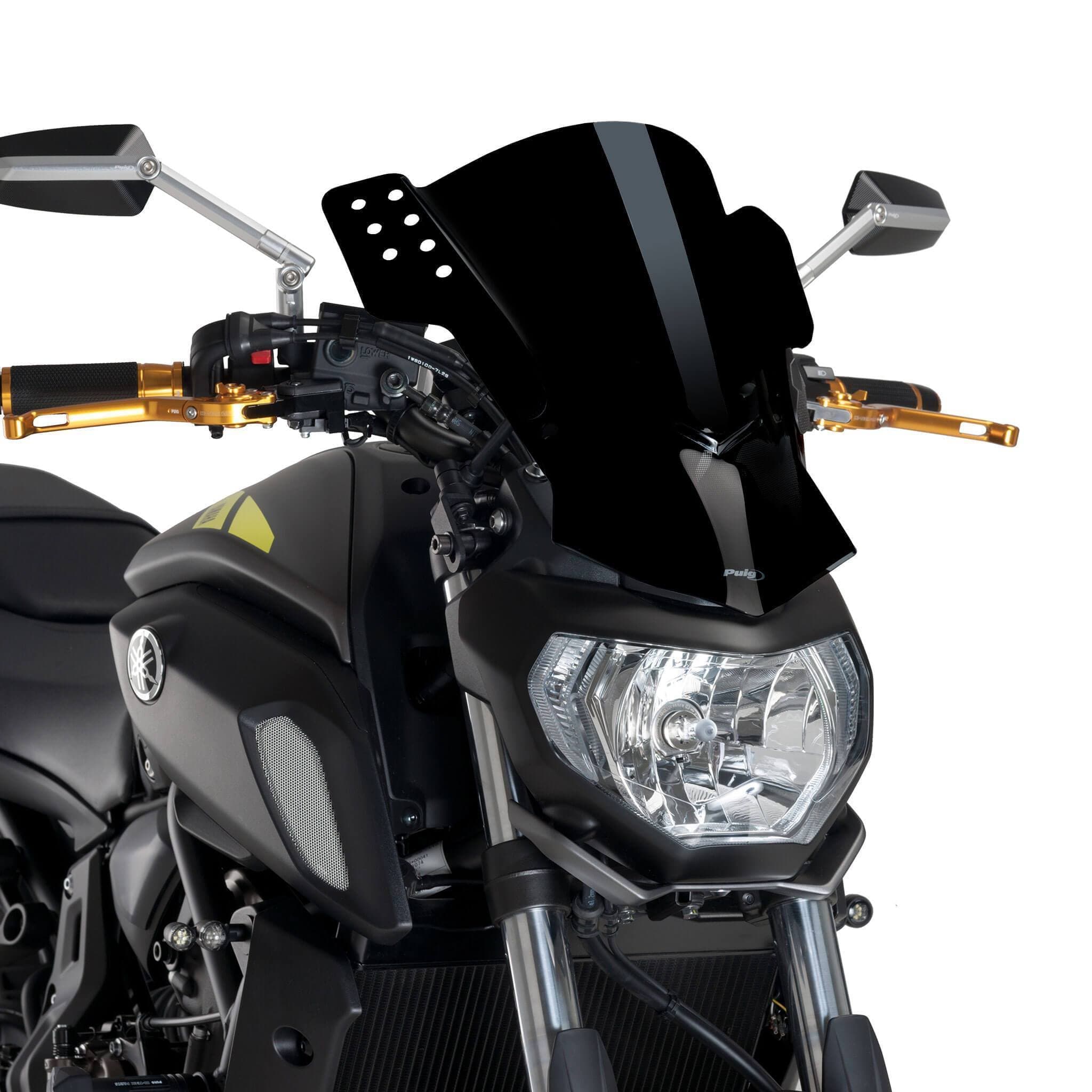 Puig Rafale Screen | Black (Opaque) | Kawasaki ER-5 1996>2006-Screens-Pyramid Motorcycle Accessories