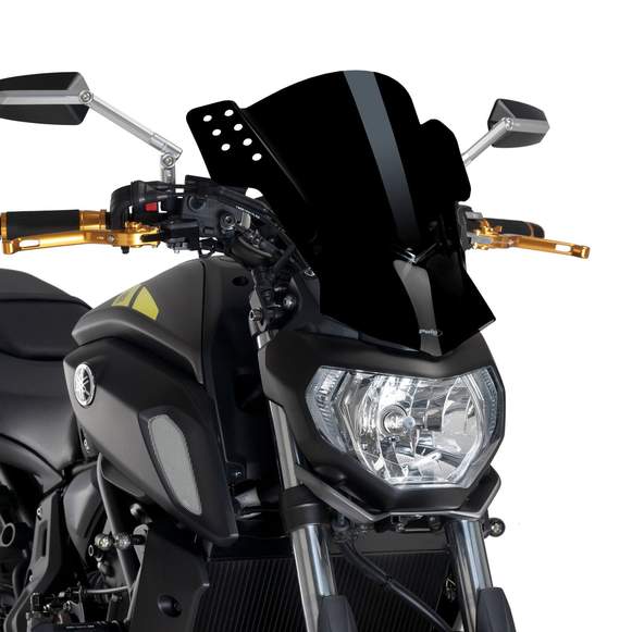 Puig Rafale Screen | Black (Opaque)-Screens-Pyramid Motorcycle Accessories