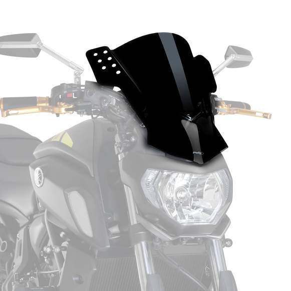 Puig Rafale Screen | Black (Opaque)-Screens-Pyramid Motorcycle Accessories