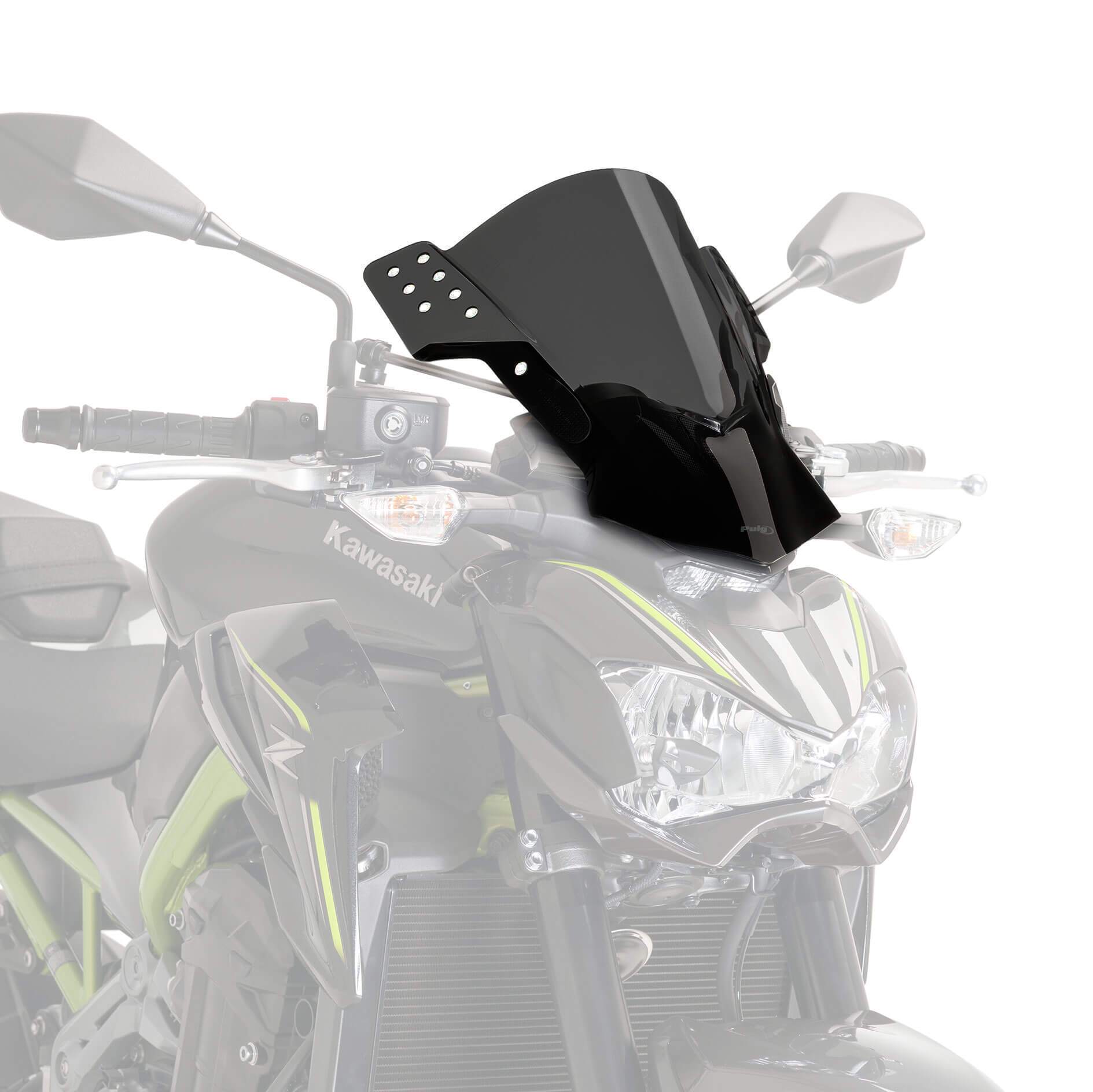 Puig Rafale Screen | Dark Smoke | Kawasaki ER-6N 2012>2016-M6409F-Screens-Pyramid Motorcycle Accessories