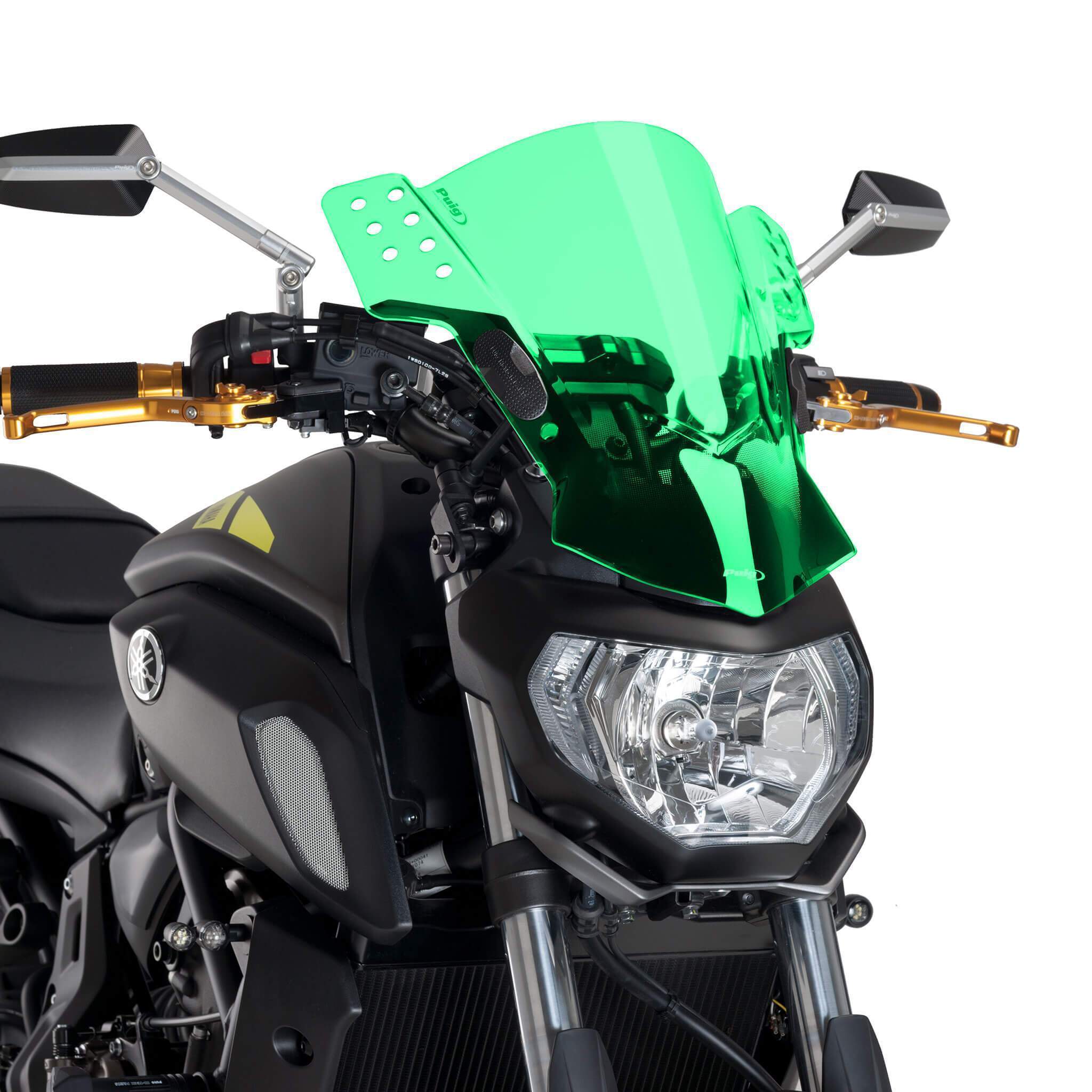 Puig Rafale Screen | Green | Aprilia Tuono 125 2017>Current-Screens-Pyramid Motorcycle Accessories