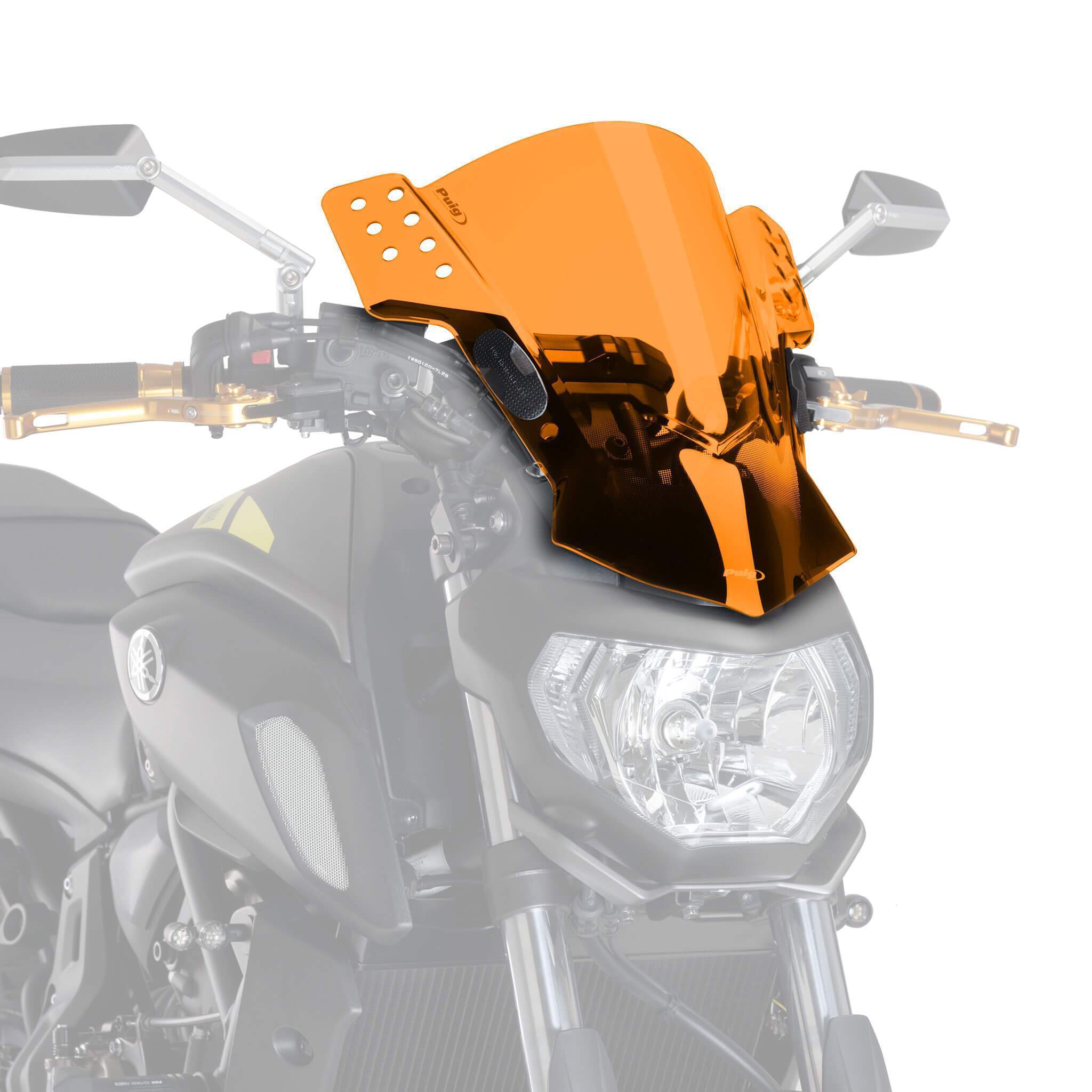 Puig Rafale Screen | Orange | Ducati Hypermotard 939 SP 2016>2020-Screens-Pyramid Motorcycle Accessories