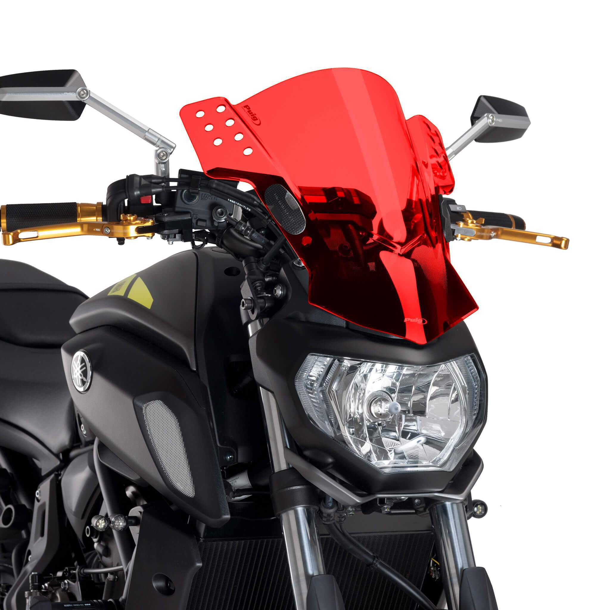 Puig Rafale Screen | Red | Kawasaki ER-5 1996>2006-Screens-Pyramid Motorcycle Accessories