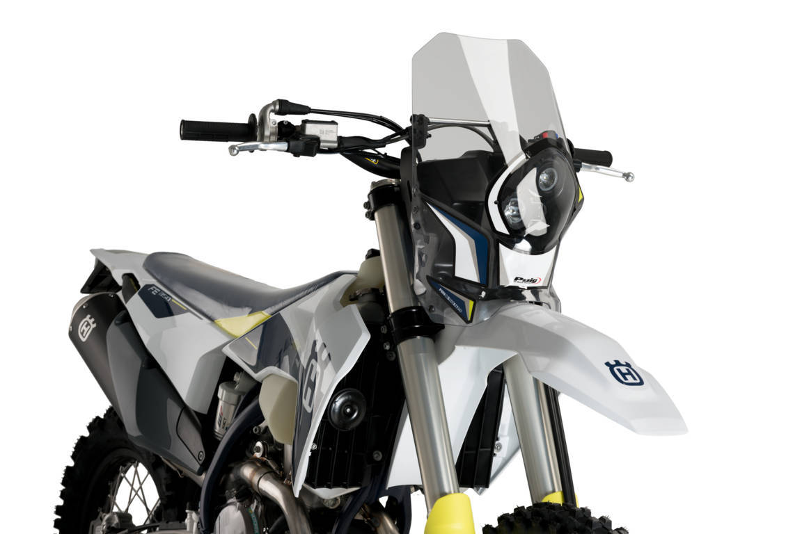 Puig Rally Semifairing | Clear | Husqvarna FE 250 2014>2022-M20548W-Screens-Pyramid Motorcycle Accessories