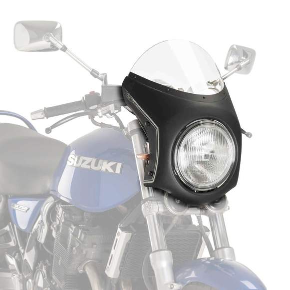 Puig Retrovision Semi Fairing | Black with Clear Screen-M9553W-Screens-Pyramid Motorcycle Accessories