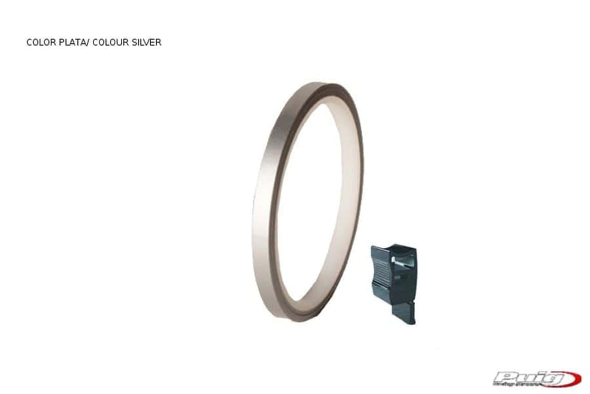 Puig Rim Tape with Applicator | Silver-Rim Tape-Pyramid Motorcycle Accessories