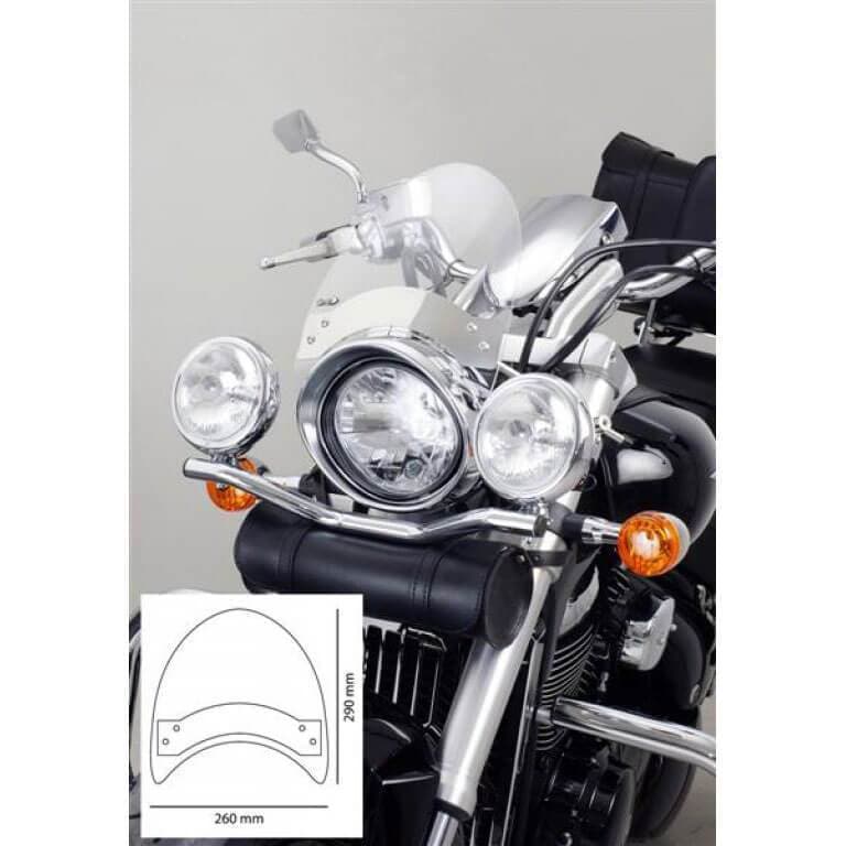 Puig Roadster Screen | Clear | Harley Davidson Sportster 1200 Custom 2004>2010-M0444W-Screens-Pyramid Motorcycle Accessories