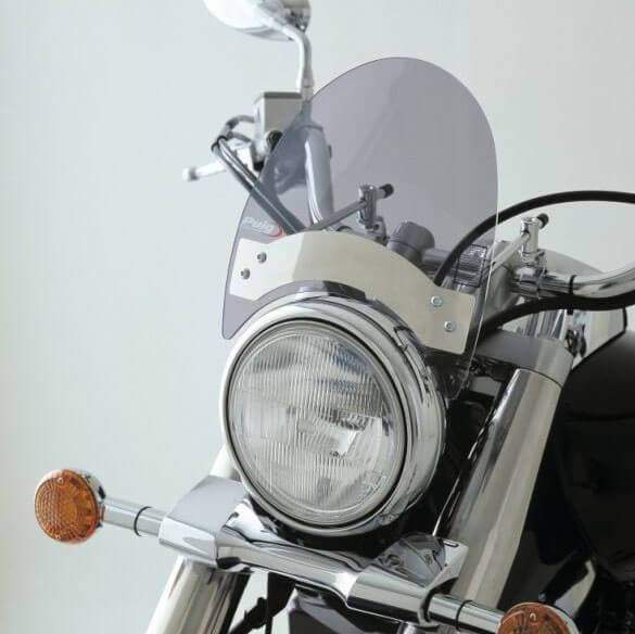 Puig Roadster Screen | Light Smoke | Yamaha XVS 250 Dragstar 2001>2016-Screens-Pyramid Motorcycle Accessories