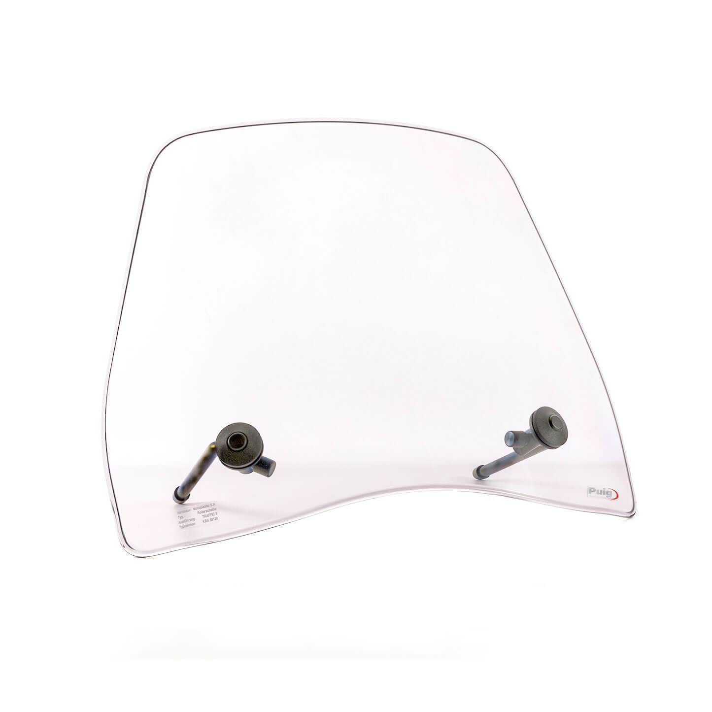 Puig Scooter Trafic Screen | Clear (M8 Thread Kit) (Mirror Mounted)-Screens-Pyramid Motorcycle Accessories