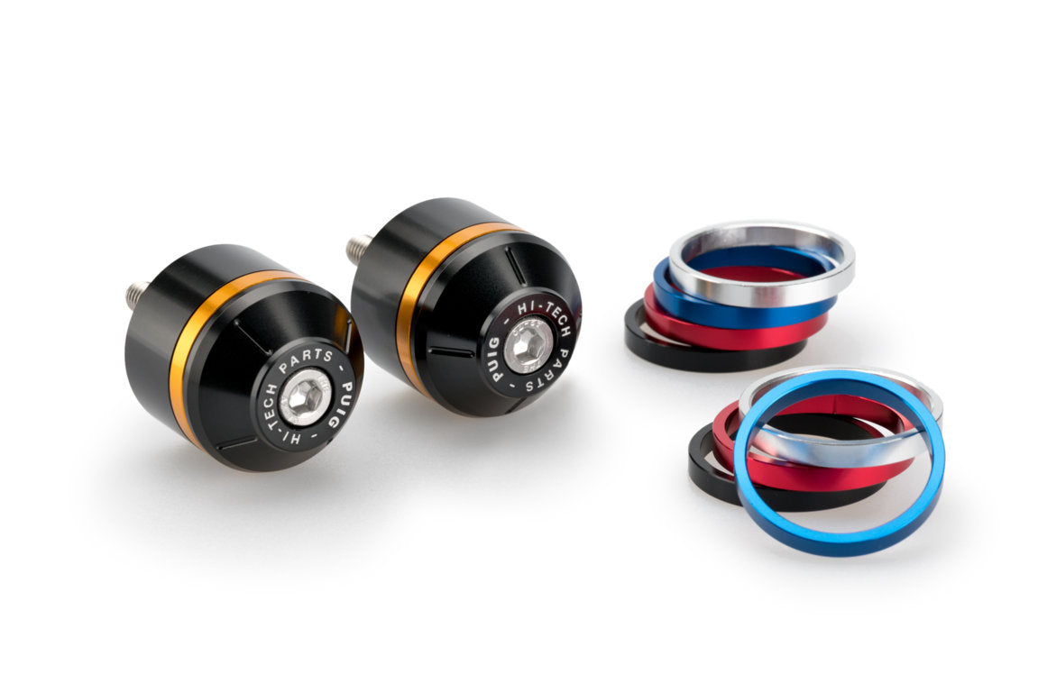 Puig Short Bar Ends | Black w/ Coloured Rings | Ducati Monster 937 2021>Current -  Shop name