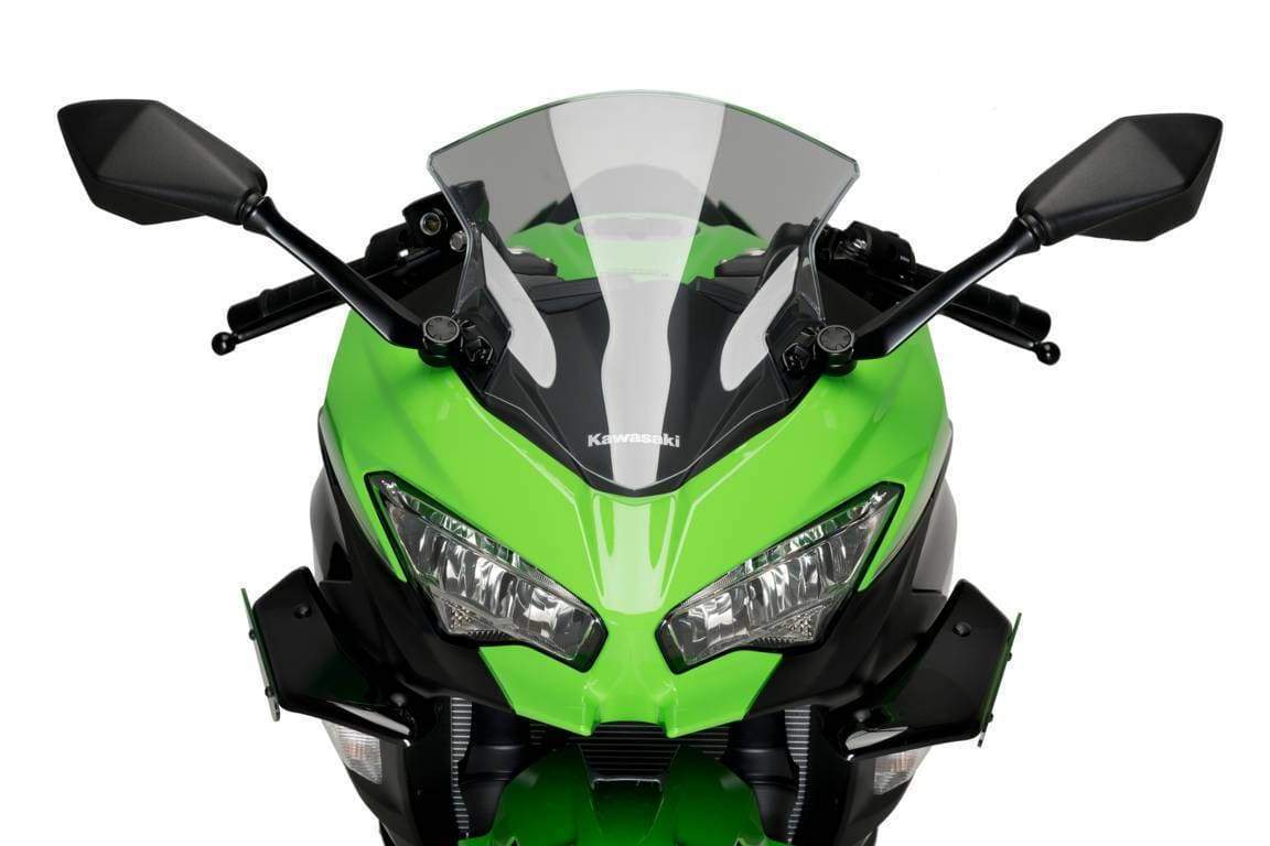 Puig Side Downforce Spoilers | Black | Kawasaki Ninja 400 2018>Current-M3172N-Side Spoilers-Pyramid Motorcycle Accessories