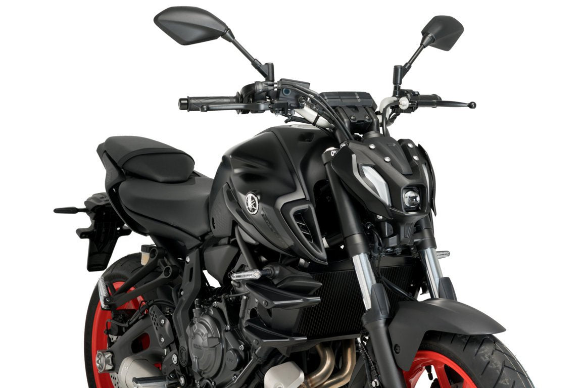 Puig Side Downforce Spoilers | Black | Yamaha MT-07 2021>Current-M20621N-Side Spoilers-Pyramid Motorcycle Accessories