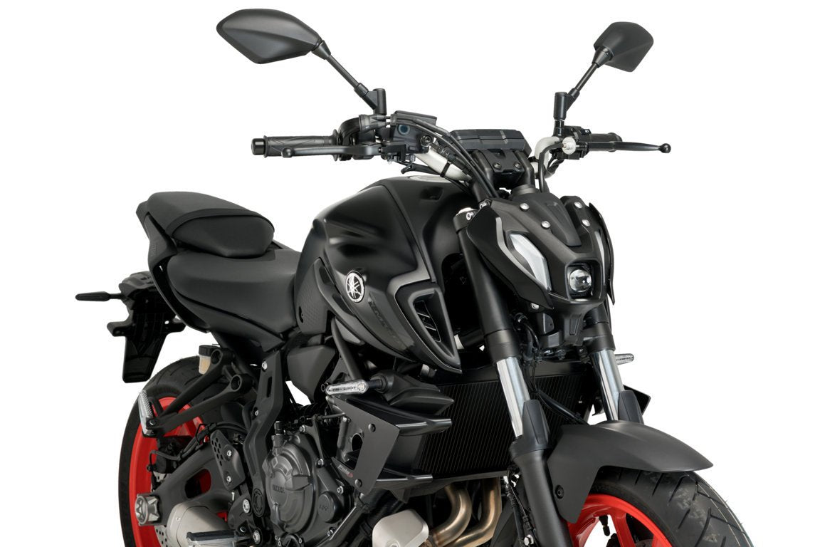Puig Side Downforce Spoilers | Black | Yamaha MT-07 2021>Current-M20621N-Side Spoilers-Pyramid Motorcycle Accessories