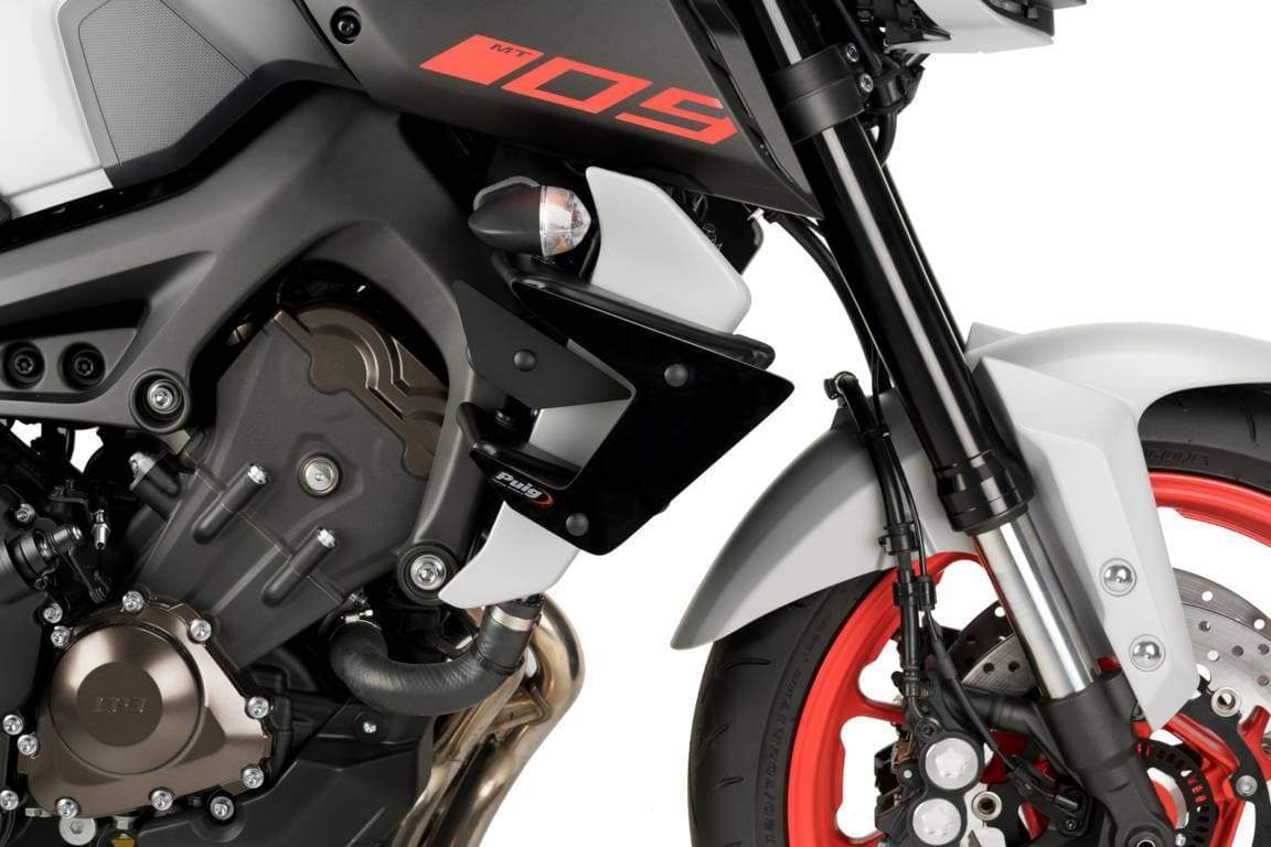 Puig Side Downforce Spoilers | Black | Yamaha MT-09 SP 2018>2020-M20380N-Side Spoilers-Pyramid Motorcycle Accessories