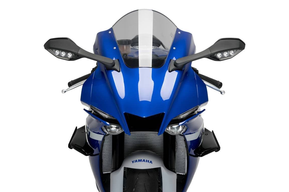 Puig Side Downforce Spoilers | Black | Yamaha YZF-R1/M 2020>Current-M20297N-Side Spoilers-Pyramid Motorcycle Accessories