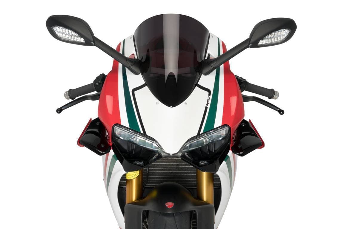 Puig Side Downforce Spoilers | Black/Black | Ducati 1199 Panigale 2012>2015-M3566N-Side Spoilers-Pyramid Motorcycle Accessories