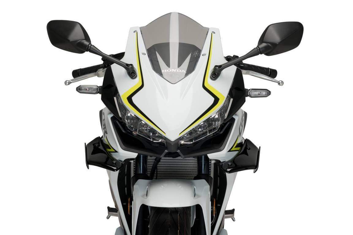Puig Side Downforce Spoilers | Black/Black | Honda CBR 500 R 2019>Current-M3614N-Side Spoilers-Pyramid Motorcycle Accessories