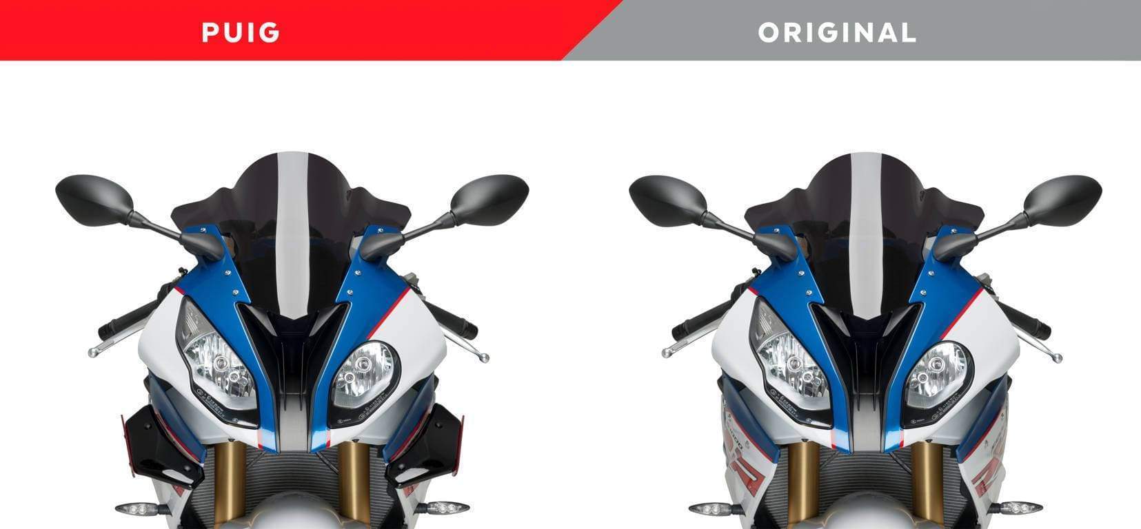 Puig Side Downforce Spoilers | Black/Blue | BMW S1000 RR 2015>2018-M9767A-Side Spoilers-Pyramid Motorcycle Accessories