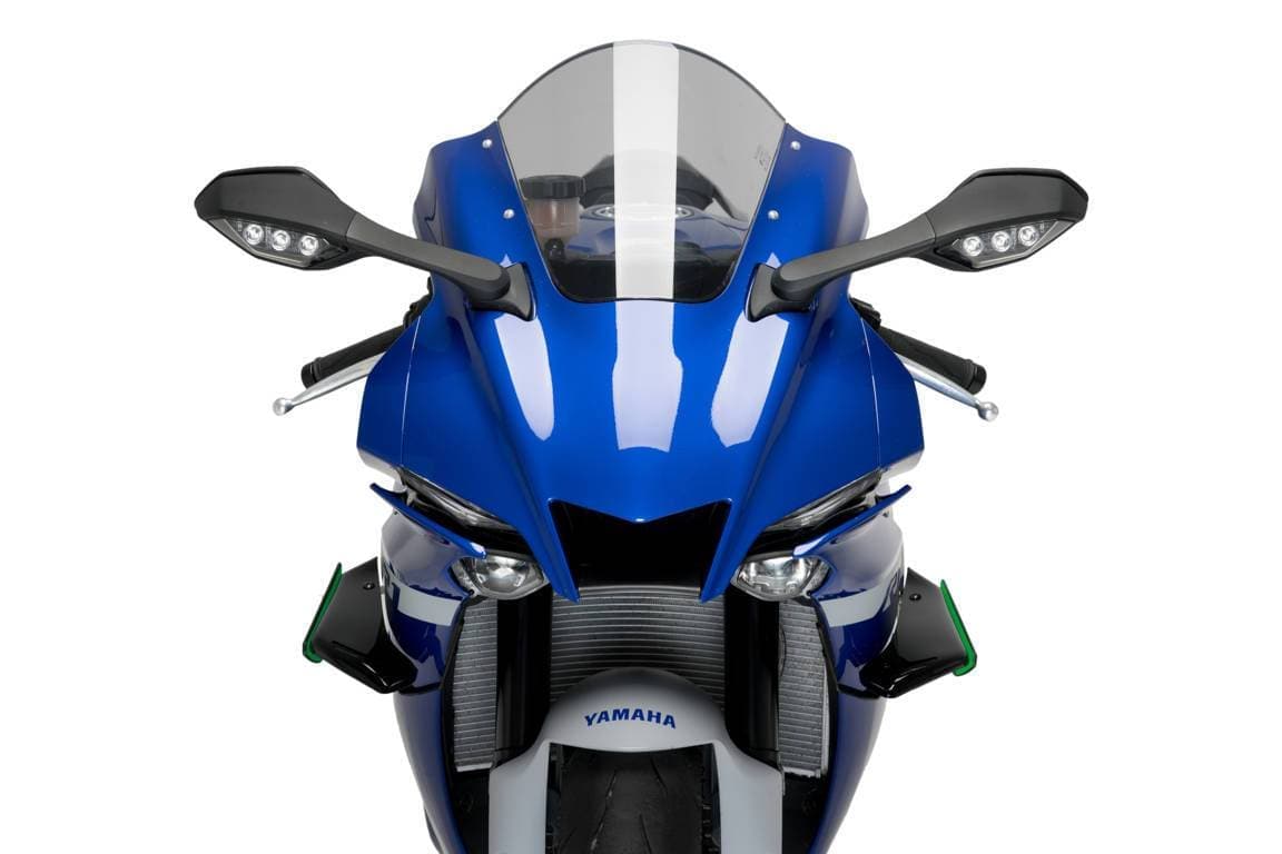 Puig Side Downforce Spoilers | Green | Yamaha YZF-R1/M 2020>Current-M20297V-Side Spoilers-Pyramid Motorcycle Accessories