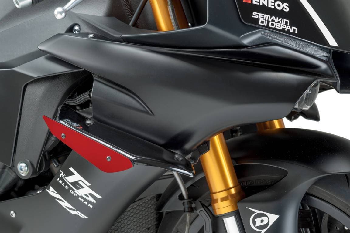 Puig Side Downforce Spoilers | Red | Yamaha YZF-R1 2015>Current-M9766R-Side Spoilers-Pyramid Motorcycle Accessories