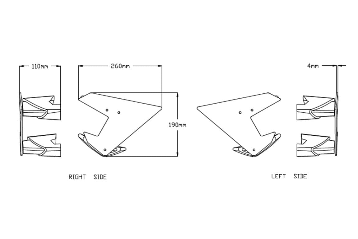 Puig Side Downforce Wings | Black | KTM 1290 Super Duke R 2020>Current -  Shop name