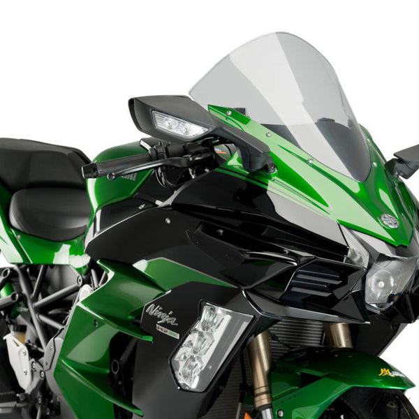 Puig Side Downforce Wings | Black | Kawasaki Ninja H2 SX 2018>2019