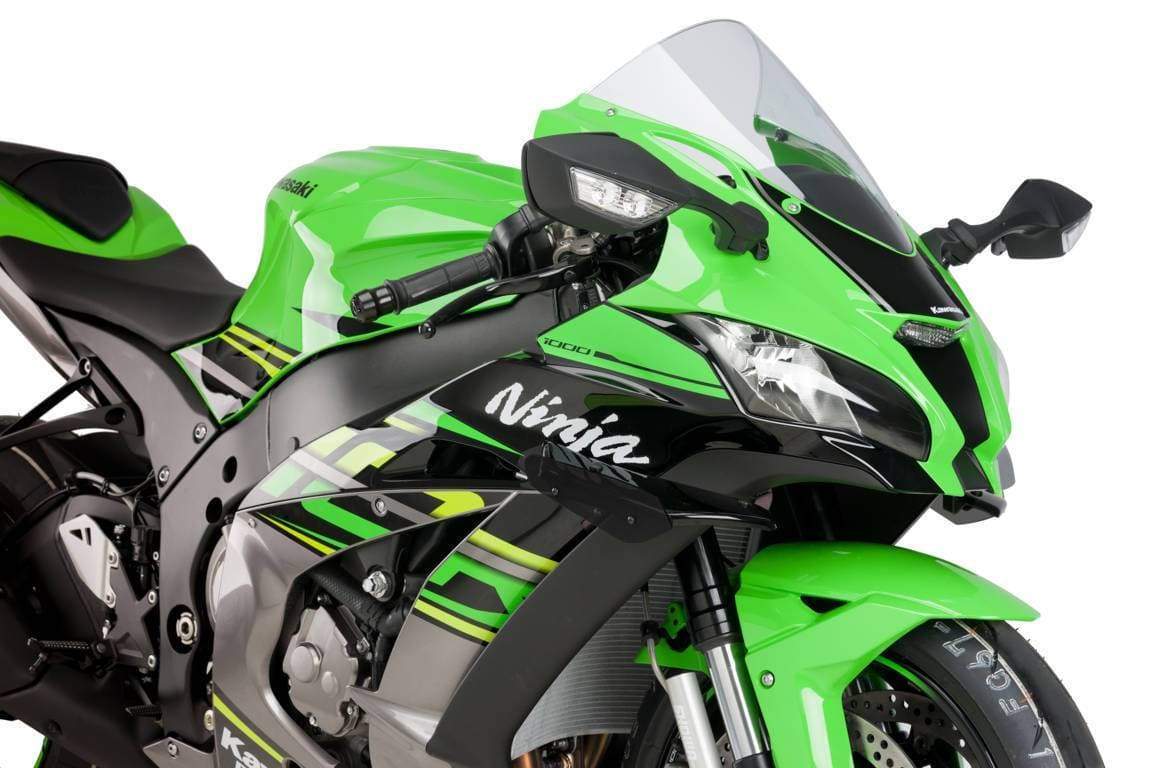 momo10出品 Puig Side Downforce Wings | Black | Kawasaki ZX10-R 2016>Current