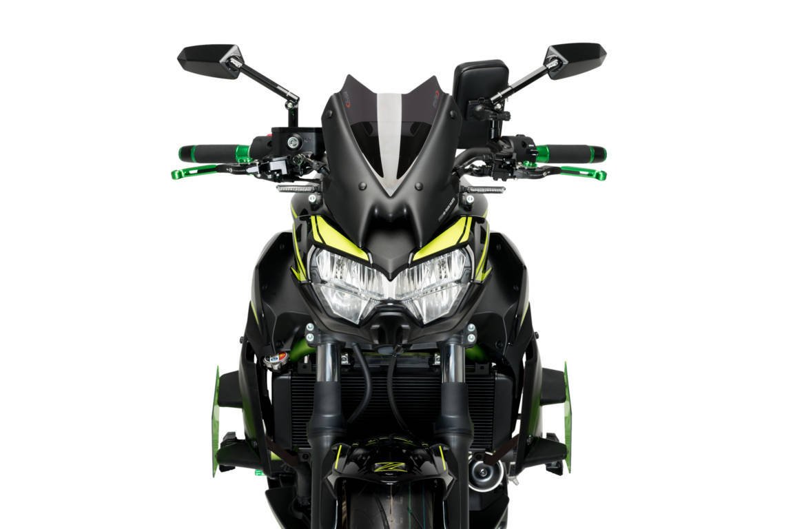 Puig Side Downforce Wings | Green | Kawasaki Z 650 2020>Current -   Pyramid Motorcycle Accessories