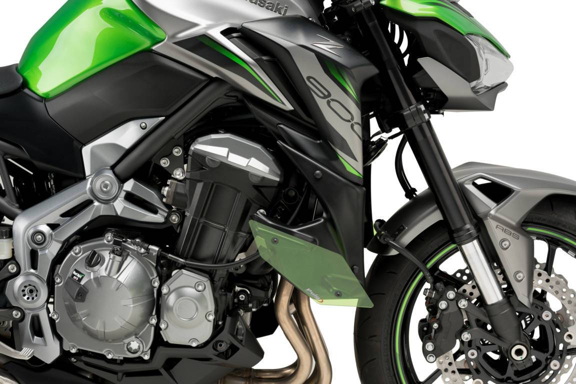 Puig Side Downforce Wings | Green | Kawasaki Z 900 2017>2019 -   Pyramid Motorcycle Accessories