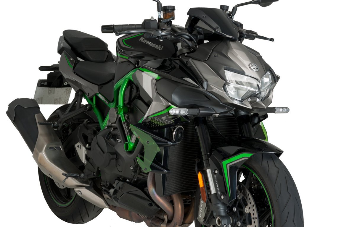Puig Side Downforce Wings | Green | Kawasaki Z H2 2020>Current -