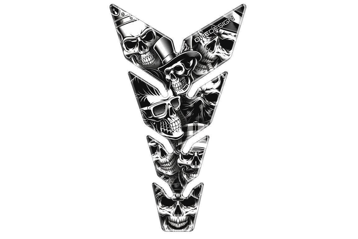 Puig Skull Party Black and White Tank Pad -  Shop name