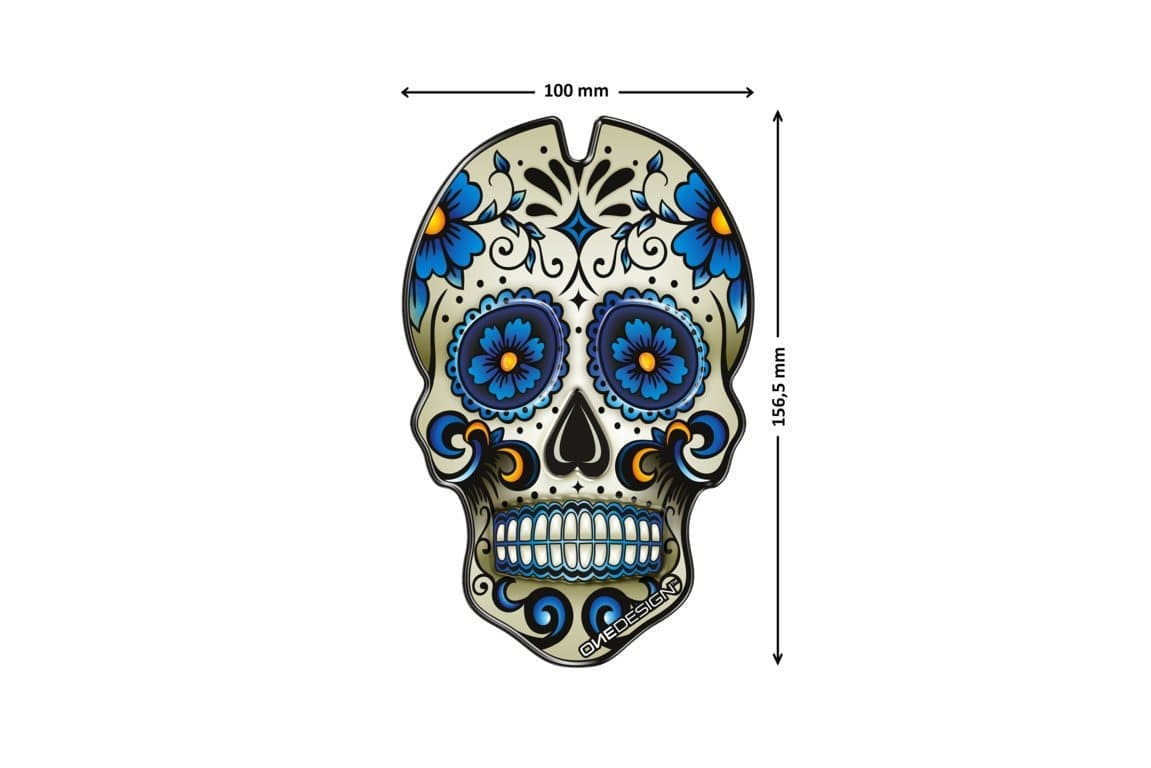 Puig Skull Tank Pad | Green-Tank Protection-Pyramid Motorcycle Accessories