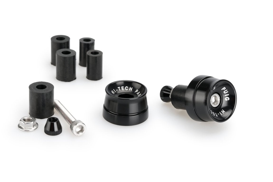 Puig Speed Bar Ends | Black | Ducati Scrambler 1100 Sport 2018>Current-Bar Ends-Pyramid Motorcycle Accessories