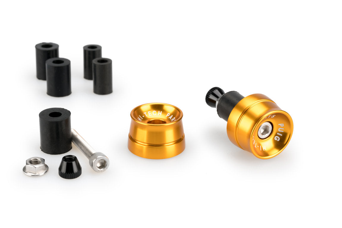 Puig Speed Bar Ends | Gold | Aprilia Tuono V4 1100 Factory 2015>2020-M21016O-Bar Ends-Pyramid Motorcycle Accessories