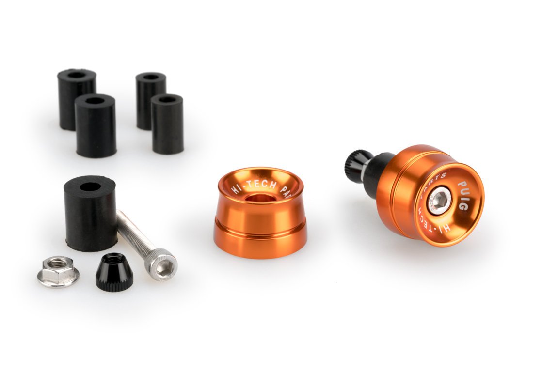Puig Speed Bar Ends | Orange | Sym MaxSym TL 2020>Current-M21016T-Bar Ends-Pyramid Motorcycle Accessories