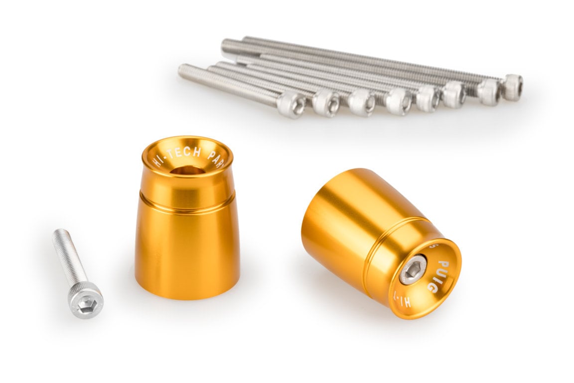 Puig Sport Bar Ends | Gold | Suzuki GSR 750 2011>2016-Bar Ends-Pyramid Motorcycle Accessories