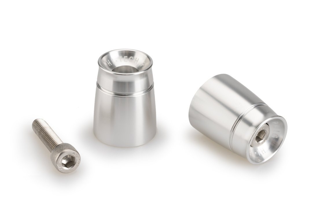 Puig Sport Bar Ends | Silver | Kawasaki ZX7-R 1996>2001-Bar Ends-Pyramid Motorcycle Accessories