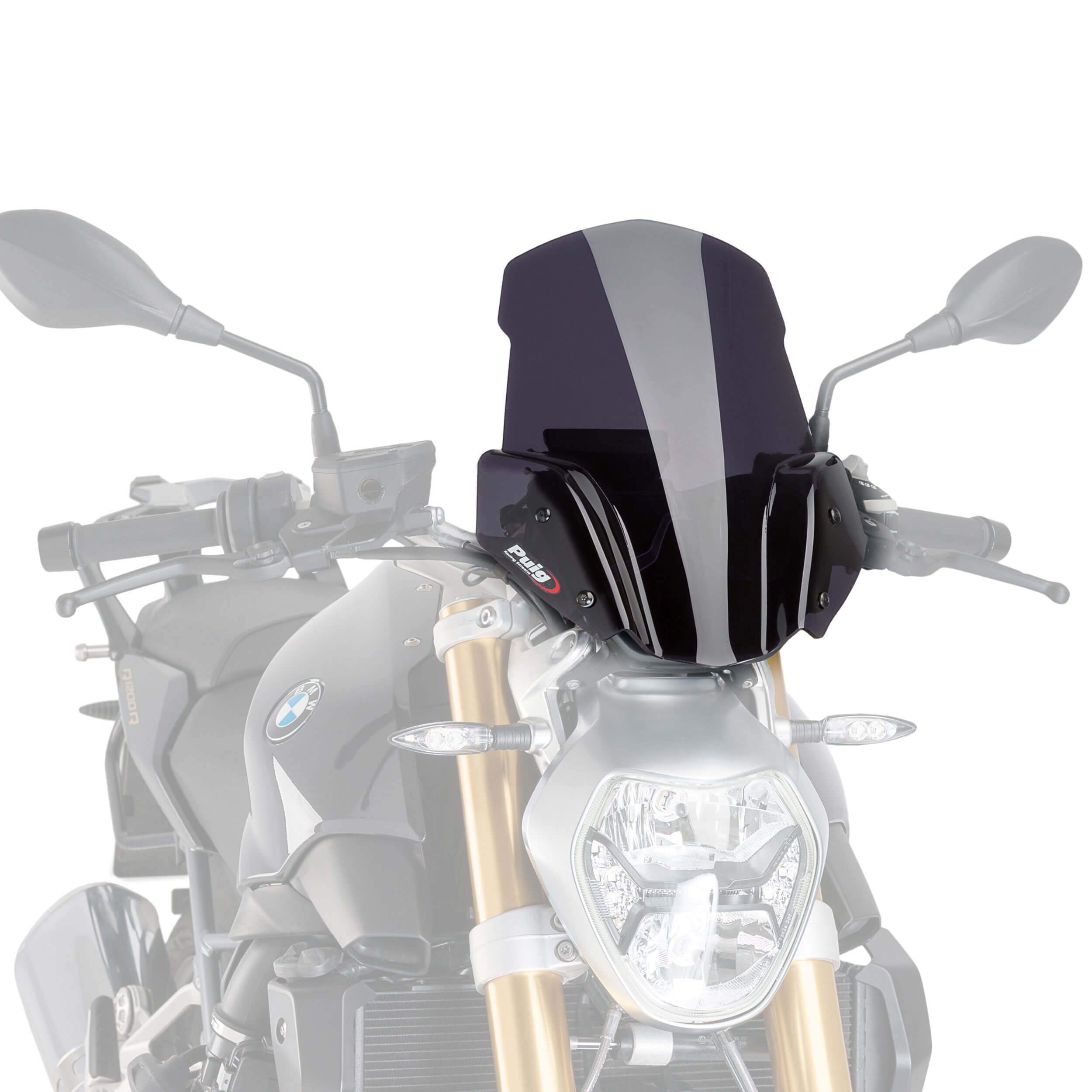 Puig Sport Screen (2) | Dark Smoke | BMW R1200 R 2015>2018-M7651F-Screens-Pyramid Motorcycle Accessories