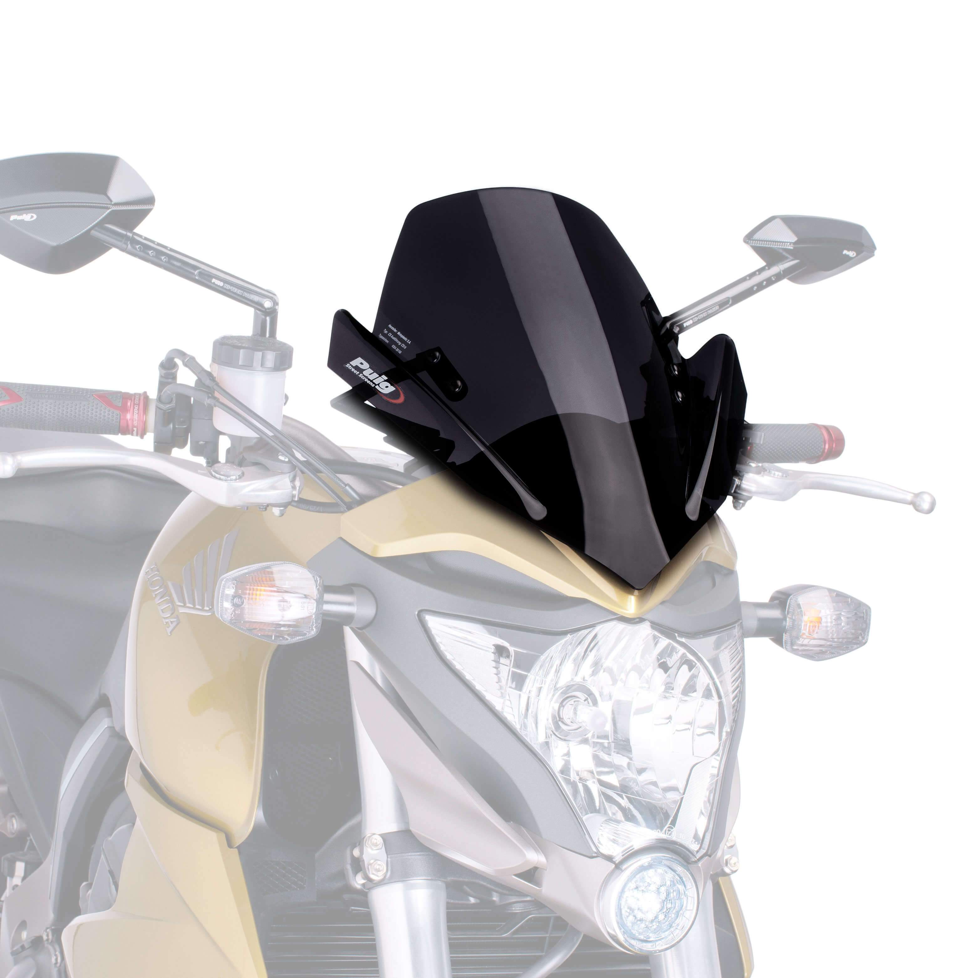 Puig Sport Screen | Black (Opaque) | Honda CB 1000 R 2011>2017-Screens-Pyramid Motorcycle Accessories